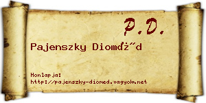 Pajenszky Dioméd névjegykártya